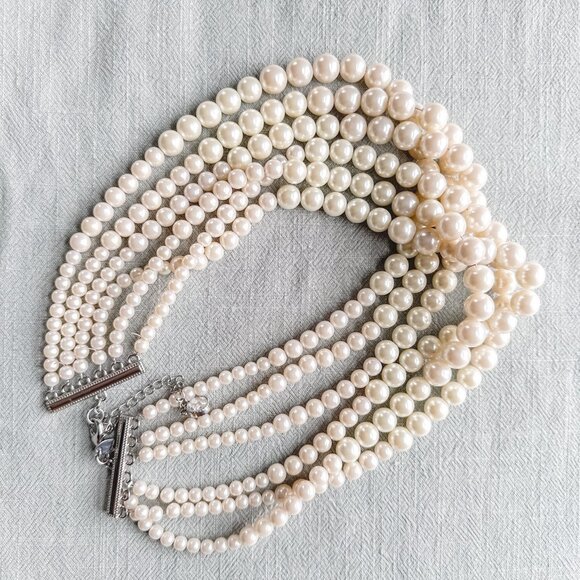 Lia Sophia Cream Pearl Necklace - Picture 6 of 7